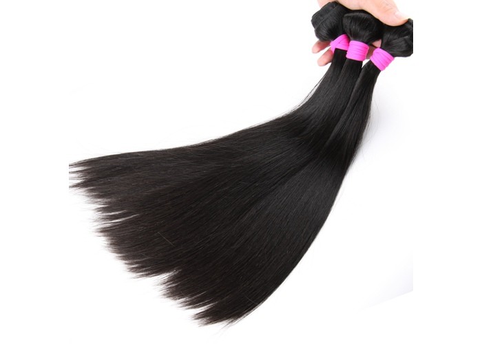 Grade 7A Virgin Human Hair For Black Girls / Hot Beauty Straight Weaving Hair