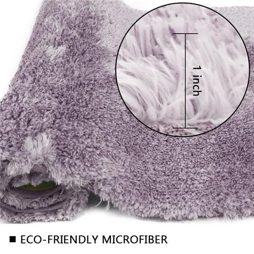 Buy cheap Tufted Shaggy Latex Backed Bath Mats Purple Toilet Mat from wholesalers