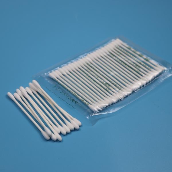 CA-002 Eco-friendly Double Ended Qtips Industrial Cleaning Cotton Bud Cleanroom