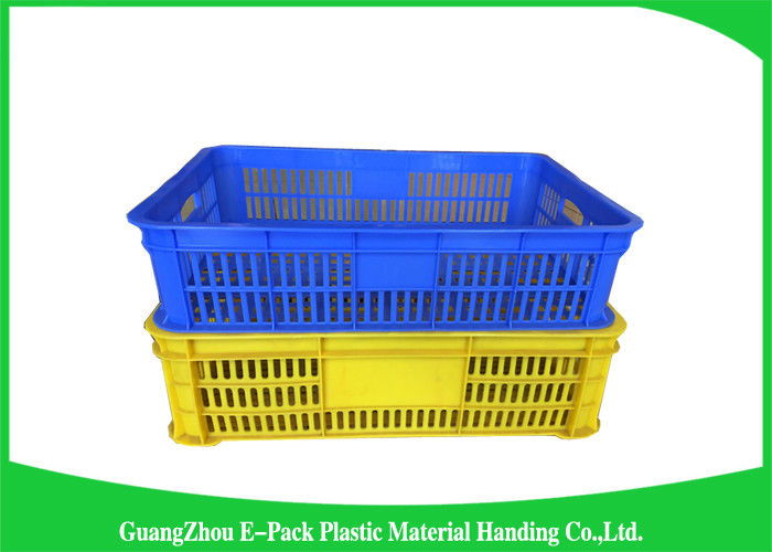 Industrial Plastic Storage Containers , Agriculture Solid Plastic Milk Crates