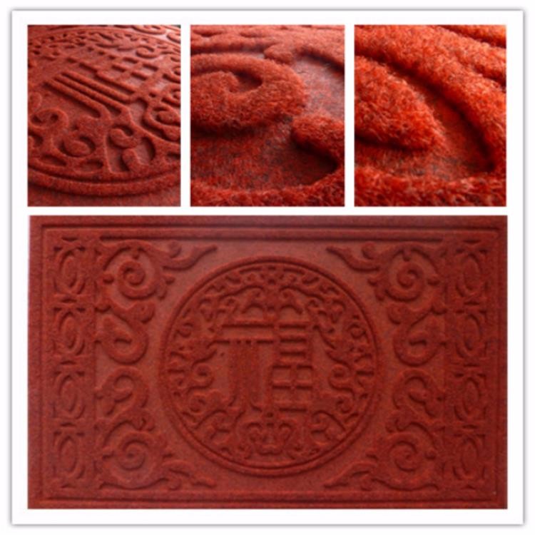WELCOME embossed brushed polyester door mat