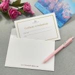 Custom Black Logo Foil Print Business Invitation Gift Greeting Card With