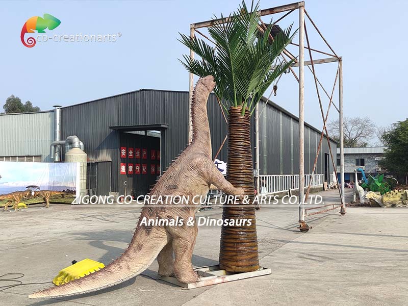 Manufacturer Life Size Simulation Shunosaurus Animatronic Dinosaur Model For Amusemen Park