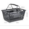 Buy cheap Supermarket Shopping Basket Plastic 20L for Hypermarket in Red/Blue/Green/Gray from wholesalers