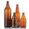 Buy cheap Frosted Brown Square Glass Pint Bottles 12 Ounce 330ml from wholesalers