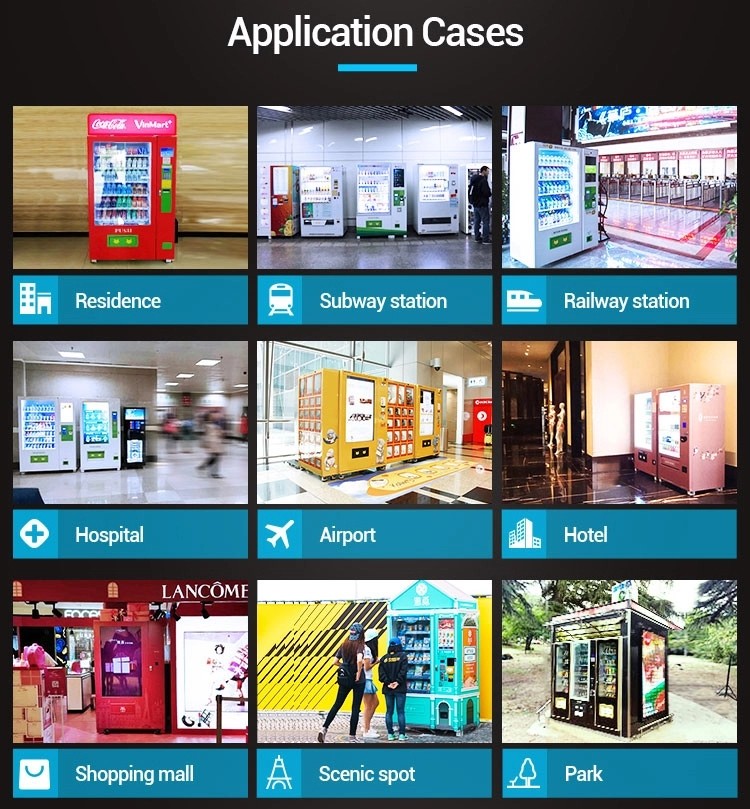 Coin Operated Self Service Vending Machine With Touch Screen Fully Drinks Based