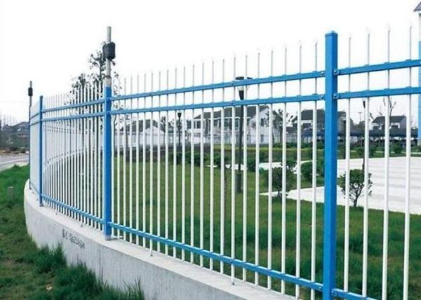 Buy cheap Powder Coated Wall Boundary Line Fencing Double Beam With 80*80mm Square Pipe from wholesalers