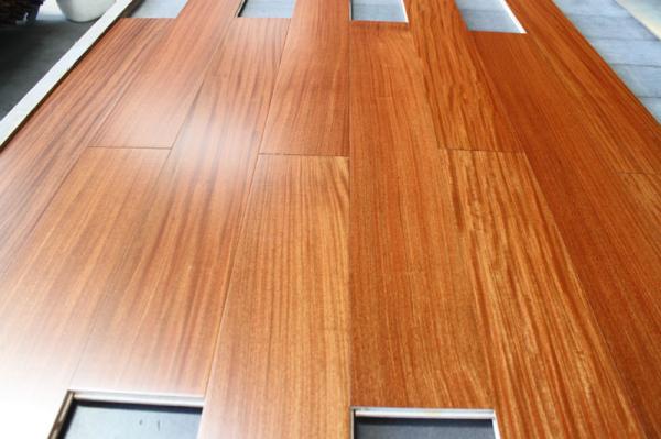 Buy cheap Afrormosia Engineered hardwood flooring, stained color and semi-gloss finishing from wholesalers