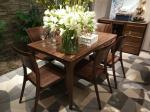 Nordic style Living room Furniture Walnut Wooden Circular Dining table in