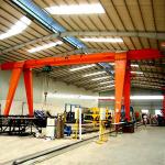 15 Ton MH Type Hoist Single Girder Portal Crane 15M Span Rail Operated