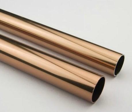 Golden Round Anodized Aluminum Tube , Dark Bronze Anodized Aluminum Finished