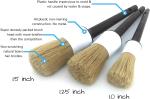 Dudes Boars Hair Ultra Soft Car Detail Brush 3Pcs 1.5'' non marring