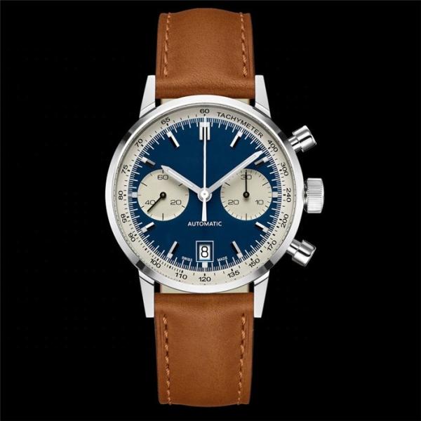 Buy cheap OEM Leather Strap Wrist Watch 10ATM Gents Chronograph Leather from wholesalers