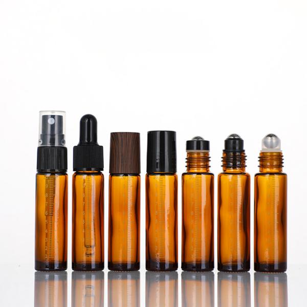 Buy cheap UV Protection Essential Oil Glass Roller Bottles With Stainless Steel Balls from wholesalers