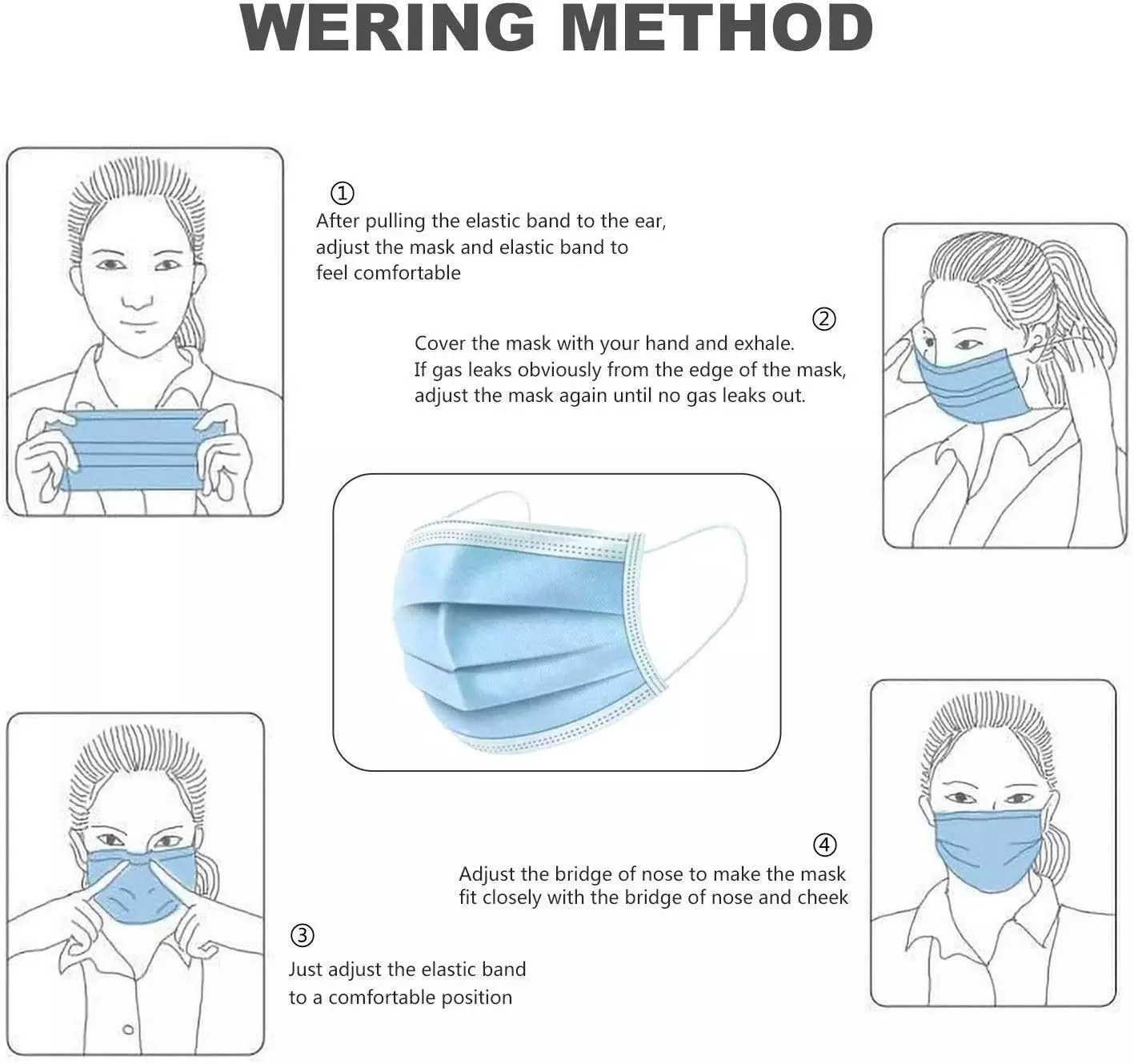 17.5*9.5cm Non Woven Face Mask