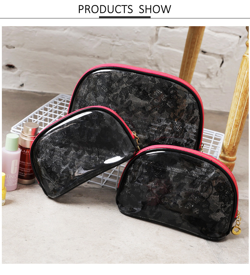 Fashion Custom Logo Transparent PVC Cosmetic Bag