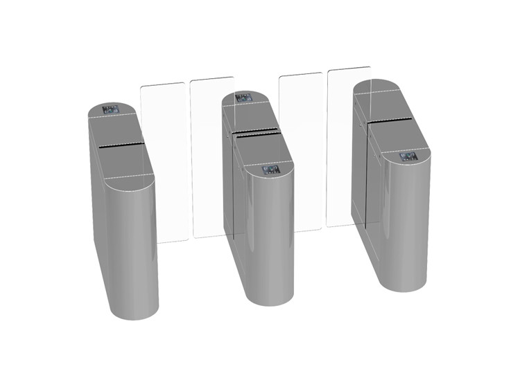 Double Lane IP54 1.5m Flap sliding Barrier Turnstile AC220V