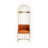 Buy cheap Leisure Golden Stainless Steel frame Cage Arm Chair King Throne chair from wholesalers