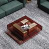 Buy cheap Golden Base SS Steel Table And Sofa Sets Coffee Desk High Glass from wholesalers