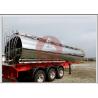 Buy cheap 316L Milk Transport Truck , Stainless Steel Water Tank Trailer With Pump System from wholesalers