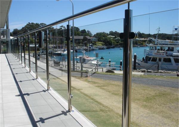 Buy cheap Modern Stainless Steel Glass Balcony Railings , Clear Laminated Glass Railing from wholesalers