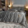 Buy cheap Modern Style Hotel Living Bedding Solid Color Embroidered Washing Silk Duvet Cover Set from wholesalers