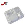 Buy cheap Disposable 650ml 4 Compartment Aluminum Foil Container Lunch Box from wholesalers