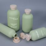 Cosmetic Liquid Serm Lotion Package 200ml HDPE Plastic Bottles With Flip Top Cap
