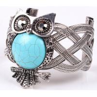 Buy cheap Classic retro ancient silver plated bracelet jewelry turquoise owl product