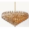 Buy cheap Customized Smoked Glass Pendant Light 36 Inch Glass Tiered Chandelier 25W from wholesalers