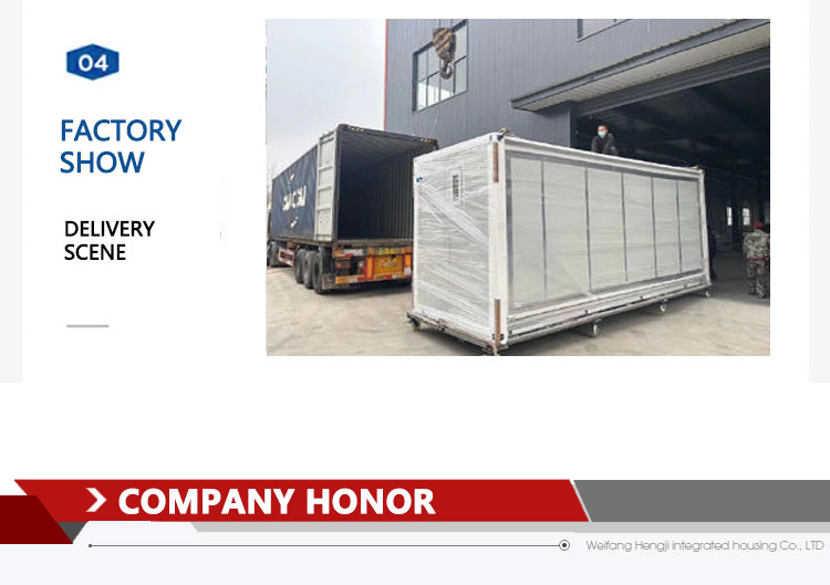 Double Wing Container House with Red Steel Door and Online Technical Support Provided