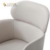Buy cheap Nordic White Faux Leather Dining Chairs Set Of 4 High Back 85cm Height from wholesalers