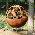 Hand Crafted Corten Steel Fire Pits Fuel Type Wood Gas Propane