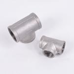 Sanitary Stainless Steel Pipe Fittings Round Head Code Casting Female Tee in 201