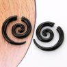 Buy cheap Ethnic Black Spiral Earrings Ear Plugs Acrylic Piercing Drop Earring Punk Twister Earrings for Women from wholesalers