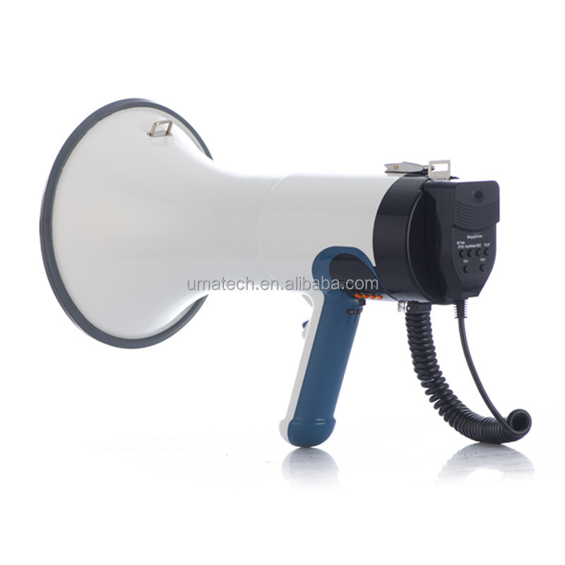 Cabinet Material Plastic 100W USB/AUX/SD Supported Loud Hailer Speaker Megaphone Rechargeable