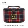 Buy cheap Korean Style Custom Print Logo Grid Cylinder Cosmetic Bag from wholesalers
