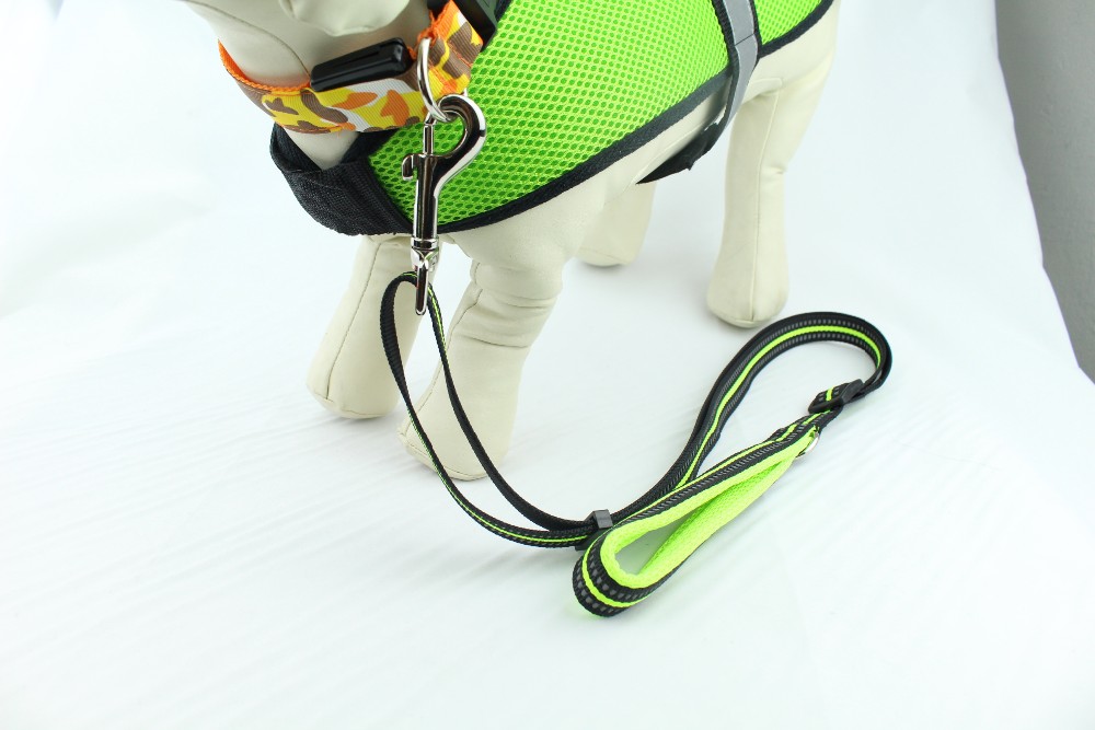 Real Nylon Adjustable Dog Leash For Safety , Custom Logo Reflective Dog Leash