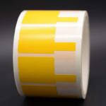 55x28mm Cable Adhesive Label 2mil Yellow Matte Water Resistant Synthetic Paper