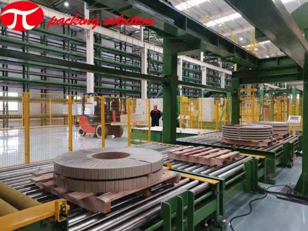 Buy cheap ID 800mm Copper Coil Packaging Line Copper Tape Coil Wrapping Machine from wholesalers