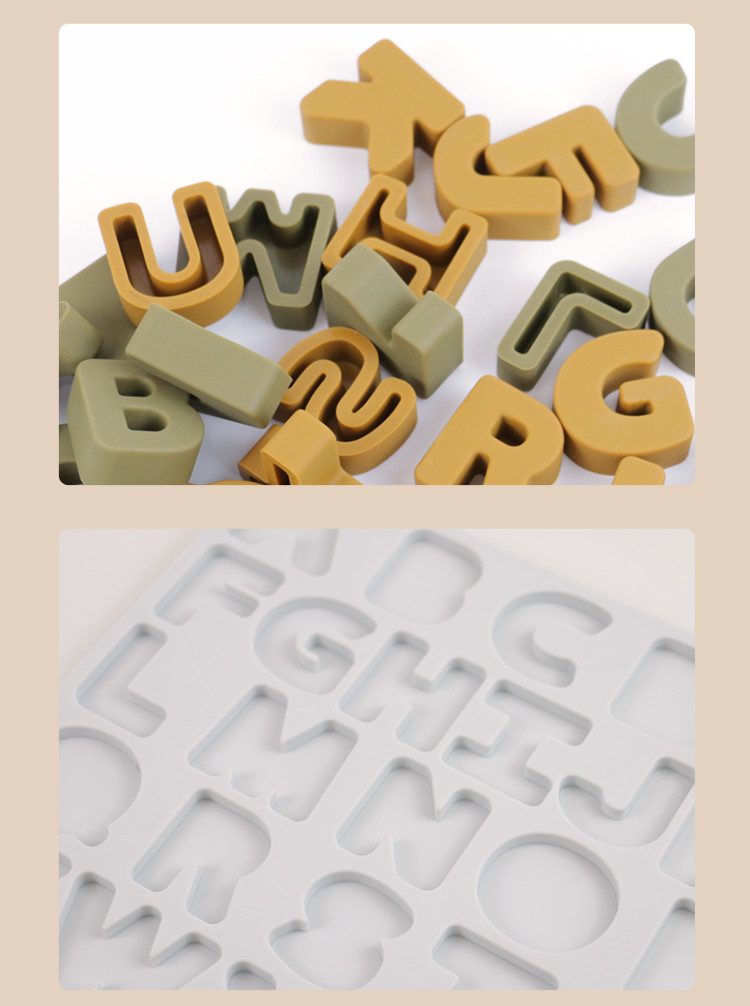 Letters Alphabet Puzzles For Preschool Food Grade BPA Free Silicone Material