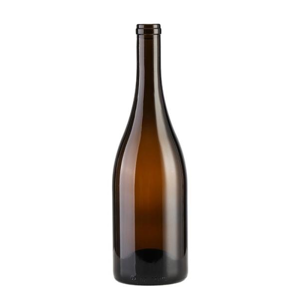 Buy cheap Customer Satisfaction 500ml/750ml Amber Empty Wine Glass Bottle with Lid from wholesalers