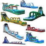 Commercial Inflatable Water Slide Red Pvc Water Slide With Air Blower For Kids