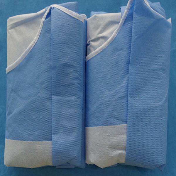 Buy cheap 510K Reinforced SMS Nonwoven Hospital Grade Aami Level 4 Surgical Gown EO Sterilie from wholesalers