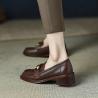 Buy cheap Fashion Black Flat Loafer Shoes With Heels Height 4CM from wholesalers