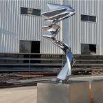 Modern Garden Ornaments Statues Handmade Polished Abstract Metal Sculpture