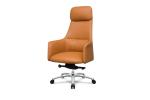 Genuine Leather Revolving Chair 3 Positions Locking 135 Degree Back Tilt With