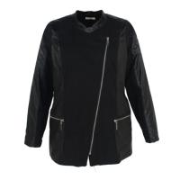 Buy cheap Ladies PU Stand Collar Jacket Stand Leather Jacket Soft Feeling Black Color product