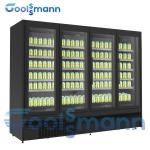 Glass Door Beverage Display Fridge Plug In Automatic Defrosting Glass Door