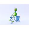 Buy cheap Metal Frog Bicycle Flowerpot Interior Decoration Outdoor Garden Flowerpot from wholesalers